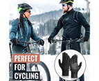 Winter Gloves Touch Screen Water Resistant Windproof Anti Slip Glove for Hiking Driving Run Cycling,Black -M