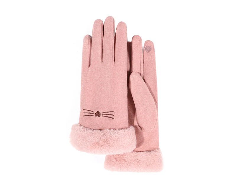 Winter Gloves For Women, Touch Screen Gloves Winter Women Warm Cycling Touchscreen Thermal Gloves,pink