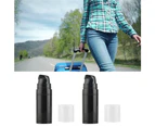 2pcs Mini snap press vacuum bottle,Black 10ml