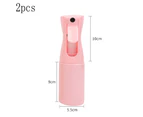 2pcs 200ml fine mist continuous spray bottle,pink