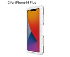 Mobile Phone Case Anti-slip Shockproof Wear-resistant Dustproof Anti-scratch Full Protection Clear Phone Protective Cover for iPhone 14/Pro/Plus/Pro Max - White