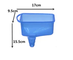 large filling funnel ， Rectangular plastic funnel high quality raw material for car engine oil funnel