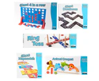Giant 4 in a Row, Dominoes, Ring Toss, Animal Croquet and Hopscotch Bundle Pack
