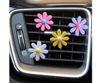 Small Daisy Air Outlet Decorative Clip,4Pcs Small Daisy Tuyere Decorative Clip*Yellow, Light Purple, Rose Red, White Car Charm