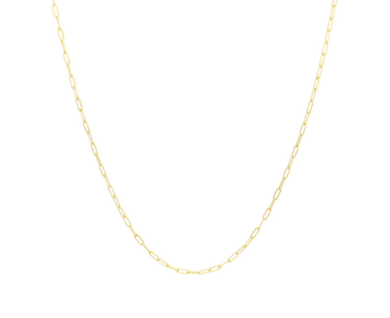 Bevilles Oval Belcher Necklace in 9ct Yellow Gold Silver Infused 55cm ...