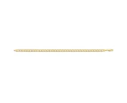 Bevilles Curb Link Bracelet 9ct Yellow Gold Infusion 21cm