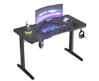 Gaming Desk 120cm & Gaming Chair with Footrest and Headrest Tilt 135° Grey