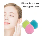 Silicone Face Scrubber, Facial Cleansing Brush,Body Exfoliator Face Scrub Cleanser Sponge for All Skin Types Exfoliating Massage Pore Clean,geen