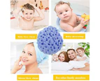 Natural Bath Sponges, Loofah Shower Sponge Body Scrubber Exfoliating Cleaning Body Sponge for Men Women Kids,Purple