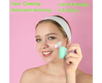 Cute Silicone Pore Cleanser, Exfoliator, and Massager with Sponge,Blue