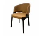 Bing Luxury PU Leather Dining Chair/Nordic/Contemporary/Timber Legs