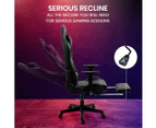 OVERDRIVE Apex Series Reclining Gaming Ergonomic Office Chair with Footrest, Black