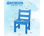 Giantex 2PCs Kids Chairs Toddler Activity Play Study Chairs Children Furniture Outdoor & Indoor Blue