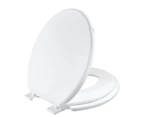 Soft Close 2 in 1 Family Toilet Seat - Design for Toddler Toilet Training (White/Oval Shaped)