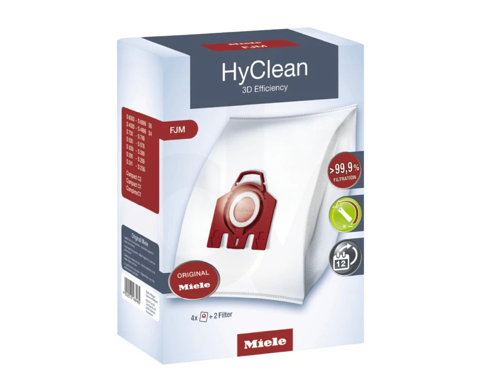 Miele FJM Vacuum Bags HyClean Pure Original pack of 4, Original Miele