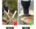 Firewood Log Splitter Drill Bits, 3Pcs Movable Cone Kindling Wood Splitting Log Bits Electric Drill Screw Cone Driver Hex 32Mm/1.26Inch
