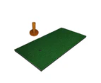 30x60cm Golf Cage Grass Pad Swing Hitting Practice Trainer Mat with Rubber Tee