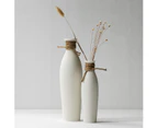 Ceramic Vase 2 Pack, White Modern Vase, Ceramic Modern Decor, Fire Mantle, Fire Place Decoration, Rustic Modern Flower Vase