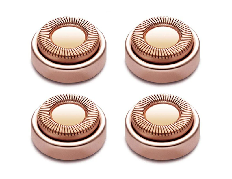 4 Count Facial Hair Remover Replacement Heads Fit All Hair Remover Best Finishing And Soft Touch, 18K Gold-Plated Rose Gold
