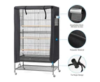 Waterproof Bird Cage Cover Large Bird Cage Cover Washable Parrot Cage Cover,97*60*130CM,Black