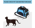 Cat Carrier Soft-Sided Airline Approved Pet Carrier Bag,Pet Travel Carrier for Cats,Dogs Puppy Comfort Portable Foldable Pet Bag Blue