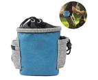 Dog Treat Pouch, Dog Treat Bag for Training Small To Large Dogs, Easily Carries Pet Toys, Kibble, Treats, Built-in Poop Bag Dispenser,Blue