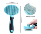 Cat Brush Soft Dog Grooming Tool Removes Loose Undercoat Self Cleaning