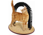 pet toy,cat scratcher-color box Perfect Cat Grooming Arch with Bag of Catnip Self Scratcher and Massager Brushing Post Reduces