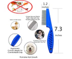 3 Pack Dog Hair Flea Comb, Stainless Pin Dog Cat Grooming Tick Lice Comb, Random Color
