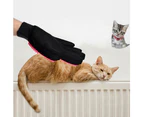 Pet Grooming Glove - Gentle Deshedding Brush Glove - Pet Hair Remover Mitt- 1 Pair