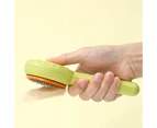 Kbu Pet Brush Soft Bristles Quick Cleaning Portable Dog Cat Comb Short Long Hair Brush for Puppy-Green - Green