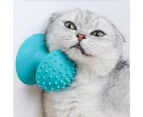 Kbu Pet Rubbing Brush Suction Cup Bottom Body Tickling Scratching Board Pet Cat Self Groomer Comb Cat Supplies-Blue - Blue