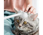 Kbu Pet Massage Comb Round Teeth Design High Durability Long Handle Remove Knots ABS Handheld Dog Cat Comb Brush Pet Hair Remover Pet Supplies-White - White