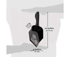 Cat Litter Spoon,Cat Litter Shovel Tiplitter Scoop For Rabbits, Black 12"X5" X2" Plastic Shovel, Deep Scatterproof Sides,1-Pccat