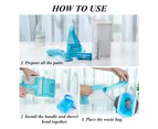 30 Piece Refill Bag Cat Litter Scoop With Extra Cat Litter Bags Blue
