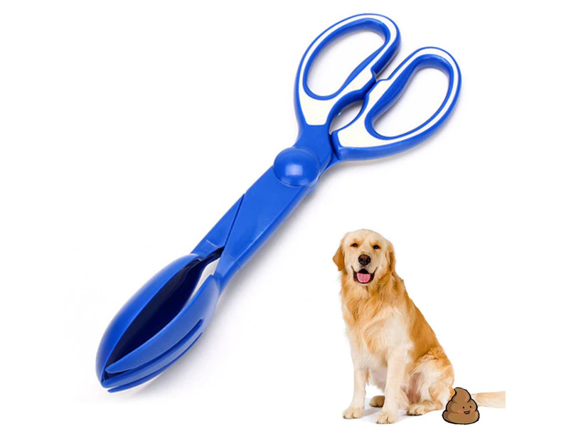 Pet Litter Shear Scoop Pickup Tool, Pet Dog Dung Shovel Waste, Dog Dung Grapple Portable Dirt Lifter,,Blue