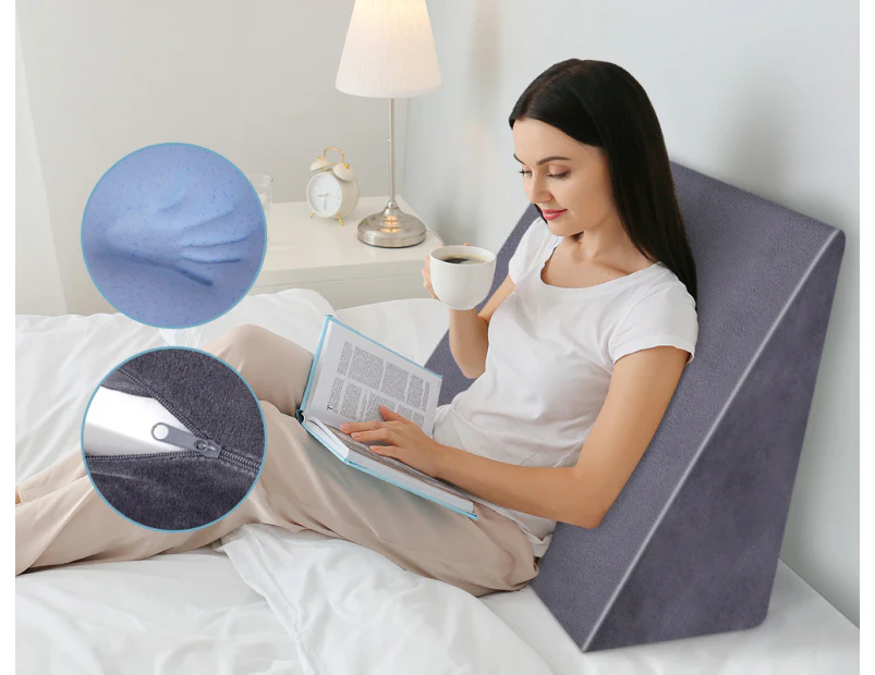 Cooling gel outlet wedge pillow