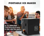 2 In 1 Portable Ice Cube Maker Machine with Water Dispenser 2L Home Commercial Fast Freezer Black