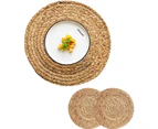 Modern-Placemats Washable Round Placemats Straw Woven Placemats Rustic Place Mats Braided Farmhouse Placemats Circle Placemats Heat Resistant Non Slip P
