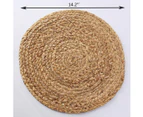 Modern-Placemats Washable Round Placemats Straw Woven Placemats Rustic Place Mats Braided Farmhouse Placemats Circle Placemats Heat Resistant Non Slip P