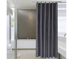 (120cm  x 180cm , Dark Grey) - Aoohome Fabric Shower Curtain 48 Width x 72 Height Inch, Solid Colour Bath Curtain with Hooks for Hotel, Waterproof, Dark Gr