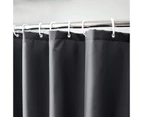 (120cm  x 180cm , Dark Grey) - Aoohome Fabric Shower Curtain 48 Width x 72 Height Inch, Solid Colour Bath Curtain with Hooks for Hotel, Waterproof, Dark Gr