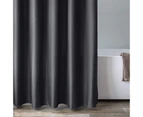 (120cm  x 180cm , Dark Grey) - Aoohome Fabric Shower Curtain 48 Width x 72 Height Inch, Solid Colour Bath Curtain with Hooks for Hotel, Waterproof, Dark Gr