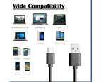USB Type-C Adapter Cable USB-C Data Sync Power Supply Charger Cord 5M 3M 2M For Mobile Phone Tablet Black - 2M