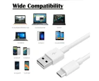 USB Type-C Adapter Cable USB-C Data Sync Power Supply Charger Cord 5M 3M 2M For Mobile Phone Tablet White - 25CM