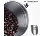 1200/1500/1800ML Sealed Tank Good Sealing Multi-purpose Corrosion-resistant Large Capacity Coffee Beans Tea Valve Airtight Jar with Scoop-Black 1800ml