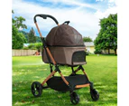 i.Pet Pet Stroller Dog Pram Large Cat Carrier Travel Foldable 4 Wheels Pushchair Double