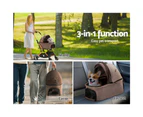 i.Pet Pet Stroller Dog Pram Large Cat Carrier Travel Foldable 4 Wheels Pushchair Double