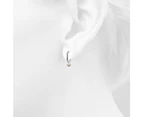 Solid 925 Signature Silver Mathilda Pearl Huggie Earrings