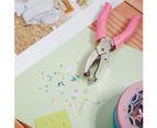 3 Pieces Handheld Hole Paper Punch Soft Grip and 0.25 Inch Circle 0.2 Inch Star 0.22 Inch Heart Holes Clothing Scrapbook Tool